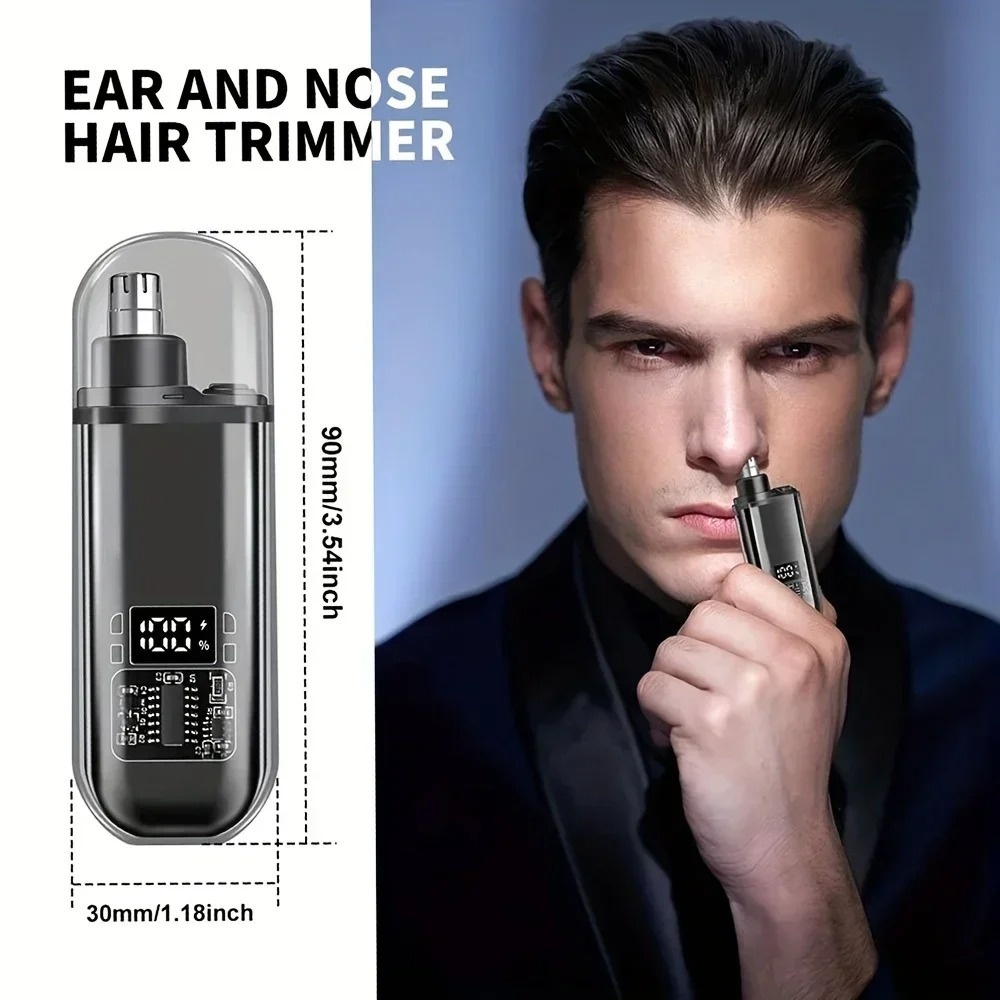 Men'S Grooming Facial - Tagliacapelli Elettrico per Naso e Orecchie,