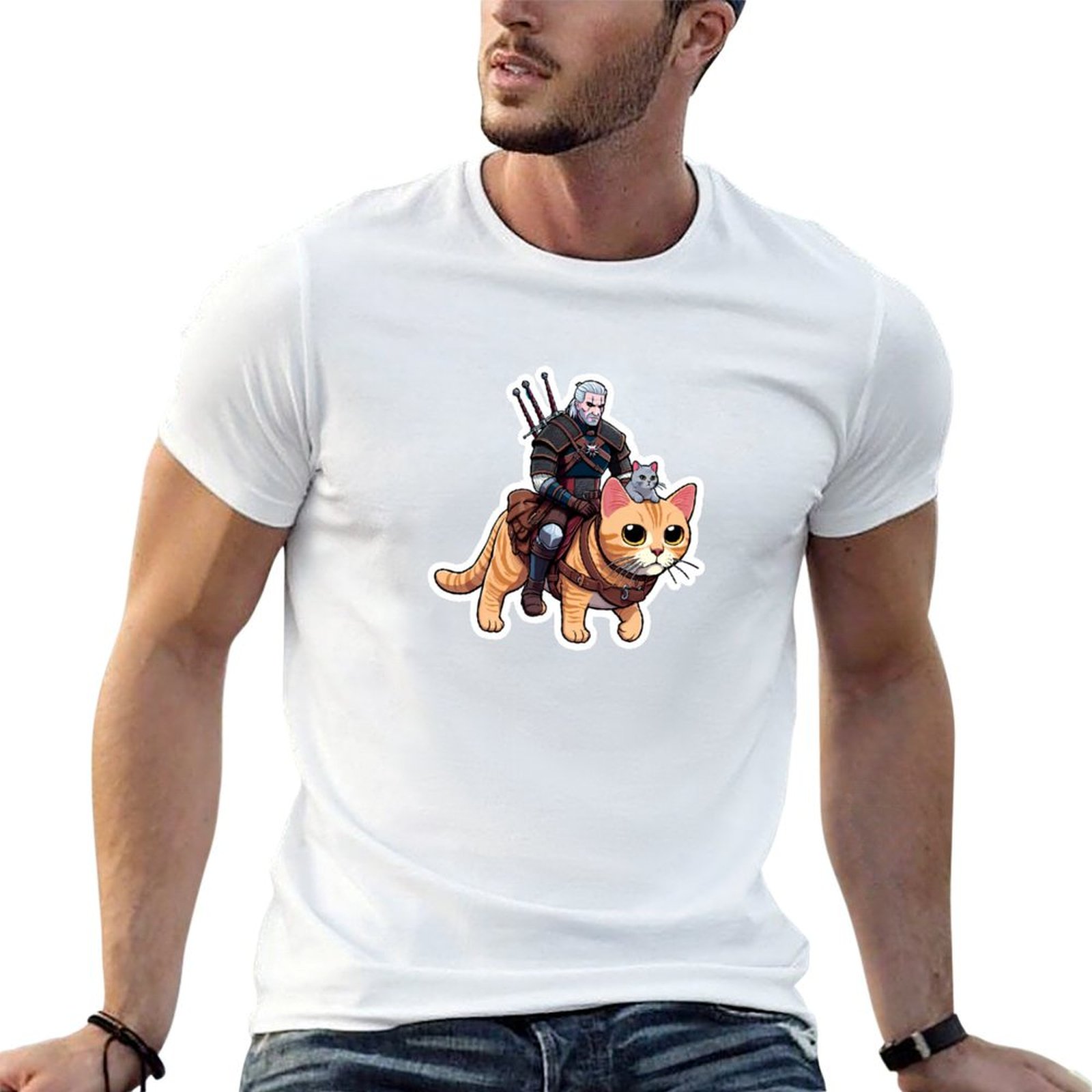 Men'S Grooming Guide - Maglietta Geralt's Guide to Cat Grooming,